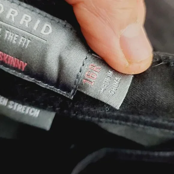 Torrid Sateen Black Stretch Jeans Size 16R - Picture 6 of 7